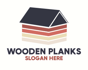 Minimalist Wooden House  logo design