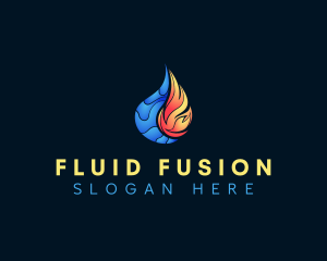 Water Fire Element logo design