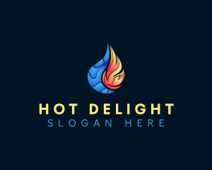 Water Fire Element logo design