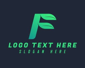 Ecology - Leaf Letter F logo design