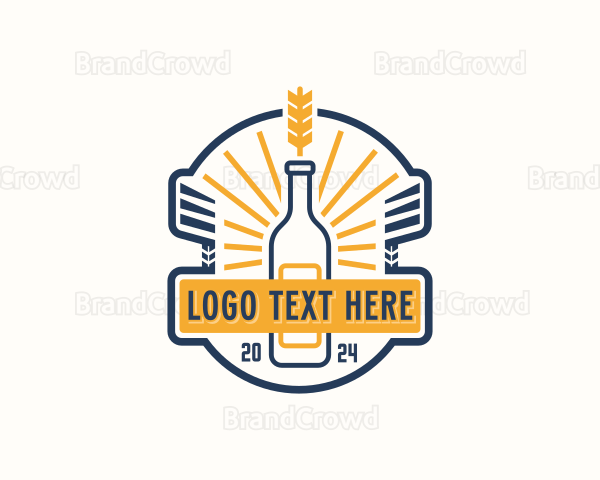 Liquor Brewery Bar Logo