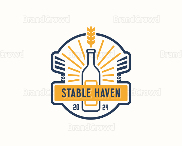 Liquor Brewery Bar Logo