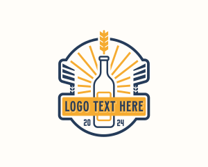 Bottle - Liquor Brewery Bar logo design