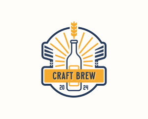 Liquor Brewery Bar logo design