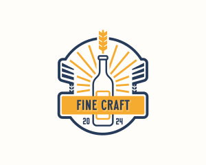 Liquor Brewery Bar logo design