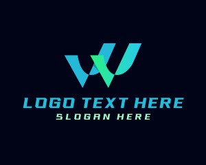 Corporation - Modern Gradient Technology Letter W logo design