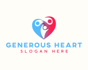 Family People Heart logo design