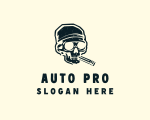 Cigar Skull Bandana Logo