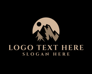 Trek - Nature Mountain Peak logo design