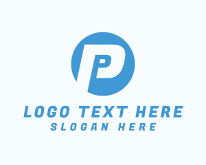 Round - Minimalist Round Letter P logo design