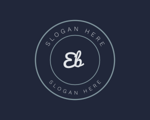 Cursive Business Badge Logo