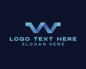 Blue - Generic Company Letter W Business logo design