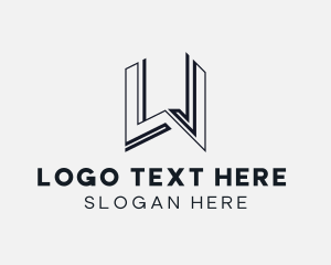 Cyber - Tech Business Letter  W logo design