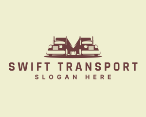 Logistics Cargo Trucks logo design