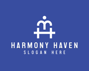 Cooperative - Human Monogram Letter MH logo design