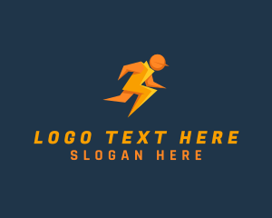 Thunder - Fast Lighning Bolt Energy logo design