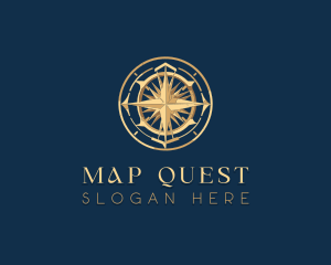 Travel Compass Navigation logo design