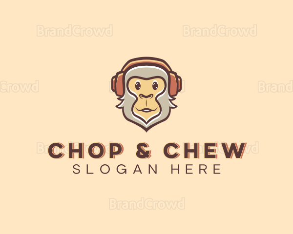 Headphones DJ Monkey Logo