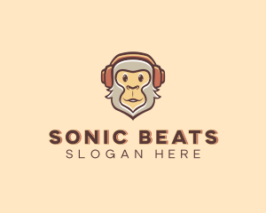 Headphones - Headphones DJ Monkey logo design