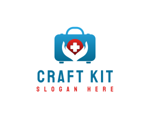Kit - Emergency Kit Hand Cross logo design