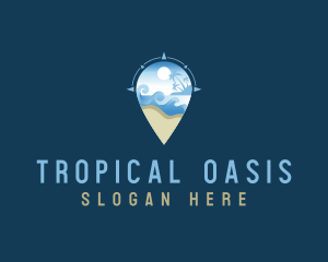 Island - Travel Island Resort logo design