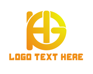 Social Media - Gradient Yellow HG logo design