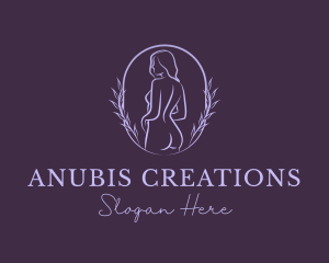 Woman Nude Body logo design