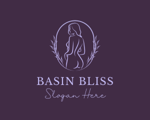 Woman Nude Body logo design