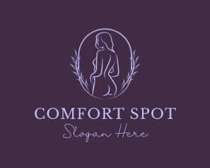 Woman Nude Body logo design