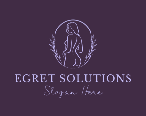 Woman Nude Body logo design