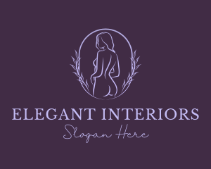 Woman Nude Body logo design