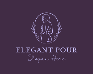 Woman Nude Body logo design