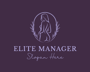 Woman Nude Body logo design