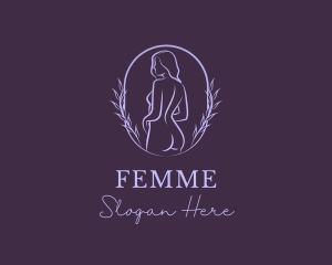 Woman Nude Body logo design