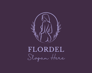 Woman Nude Body logo design