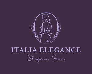 Woman Nude Body logo design