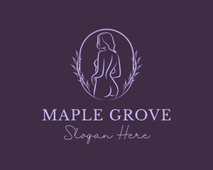 Woman Nude Body logo design