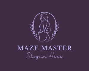 Woman Nude Body logo design