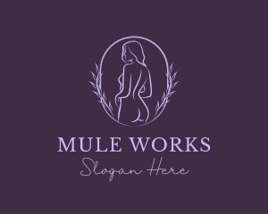 Woman Nude Body logo design