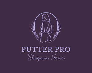 Woman Nude Body logo design