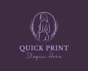 Woman Nude Body logo design