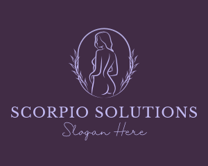 Woman Nude Body logo design