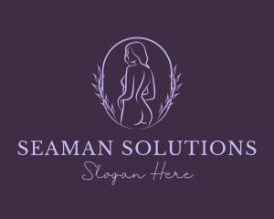 Woman Nude Body logo design