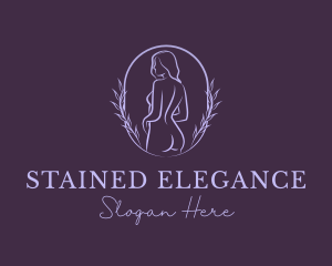 Woman Nude Body logo design