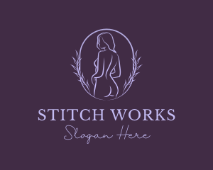 Woman Nude Body logo design