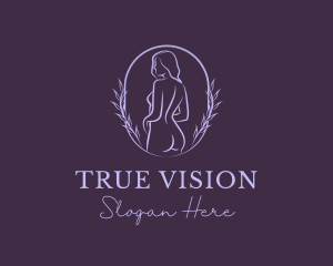 Woman Nude Body logo design