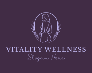 Woman Nude Body logo design