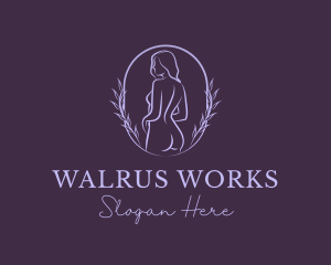 Woman Nude Body logo design