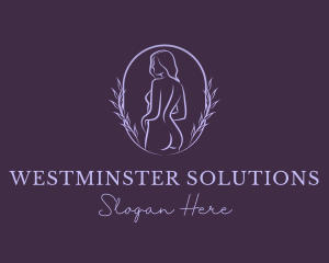 Woman Nude Body logo design