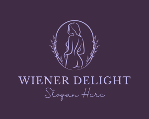 Woman Nude Body logo design